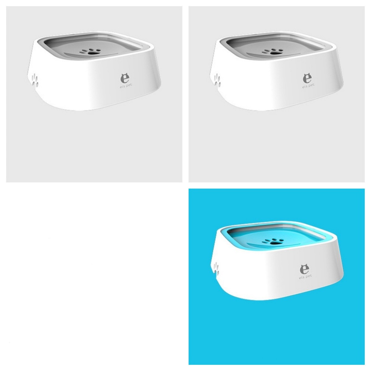 1.5L Cat Dog Water Bowl Portable Floating Bowl with Overflow Protection Slow Flow Water Dispenser Pet Fountain