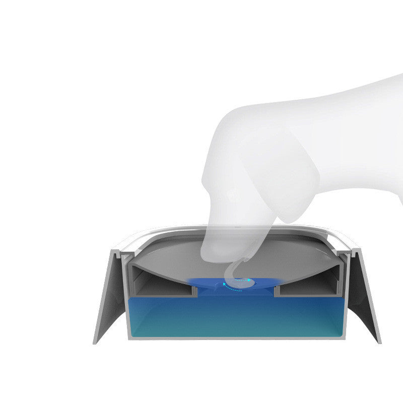 1.5L Cat Dog Water Bowl Portable Floating Bowl with Overflow Protection Slow Flow Water Dispenser Pet Fountain