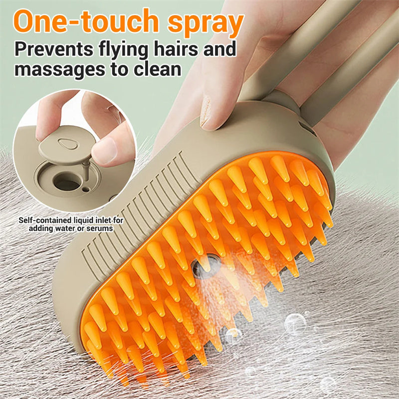 3 in 1 Cat Dog Steam Brush Electric Spray Massage Brushes Pet Grooming Comb Hair Removal Combs
