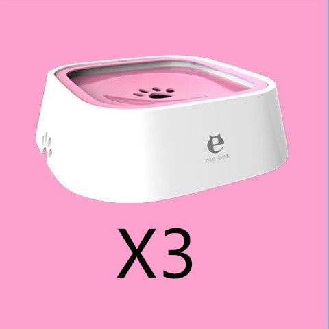 1.5L Cat Dog Water Bowl Portable Floating Bowl with Overflow Protection Slow Flow Water Dispenser Pet Fountain