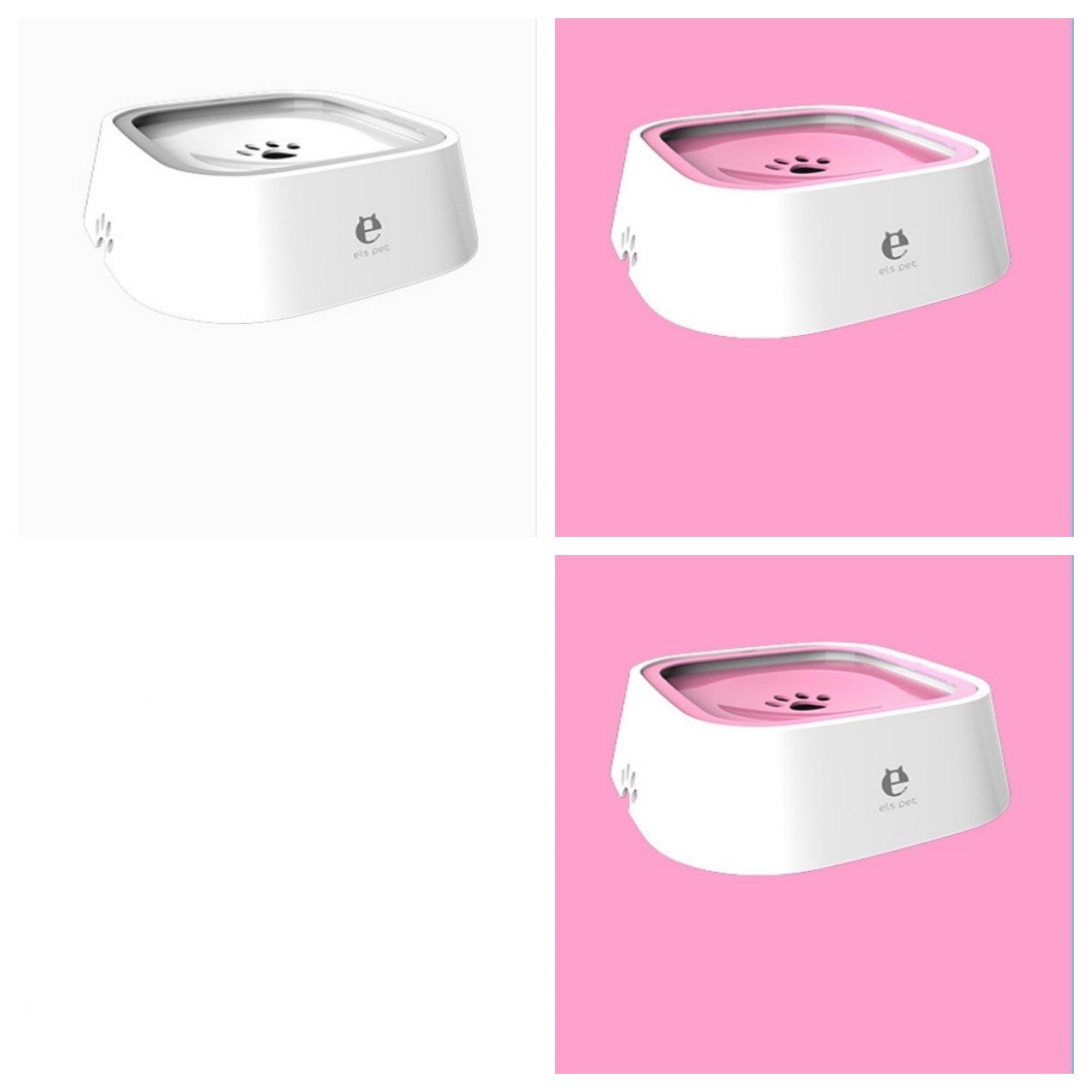 1.5L Cat Dog Water Bowl Portable Floating Bowl with Overflow Protection Slow Flow Water Dispenser Pet Fountain