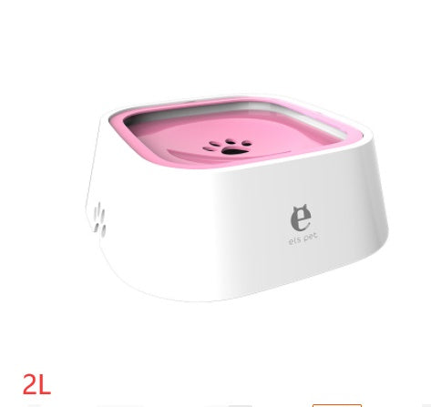 1.5L Cat Dog Water Bowl Portable Floating Bowl with Overflow Protection Slow Flow Water Dispenser Pet Fountain