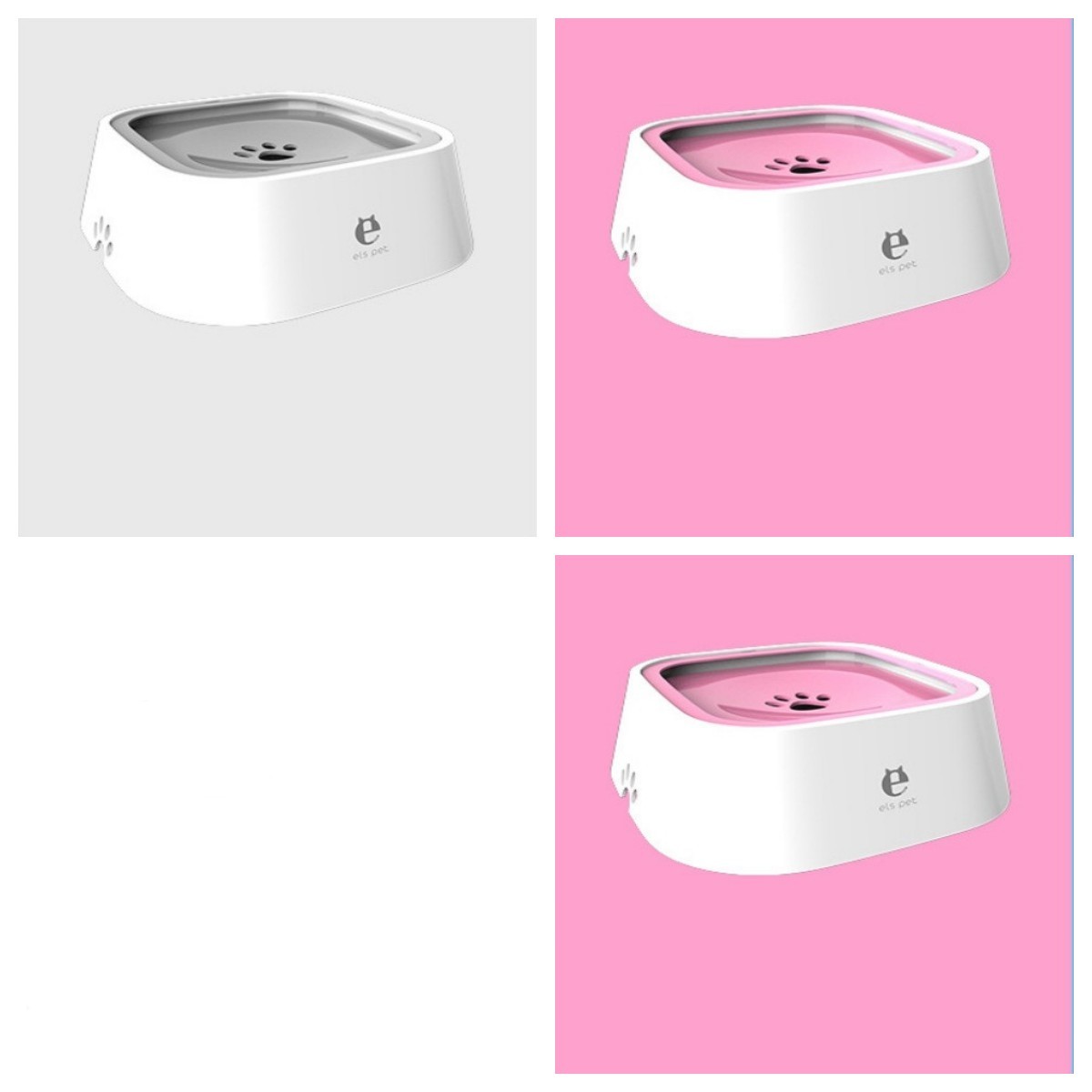 1.5L Cat Dog Water Bowl Portable Floating Bowl with Overflow Protection Slow Flow Water Dispenser Pet Fountain