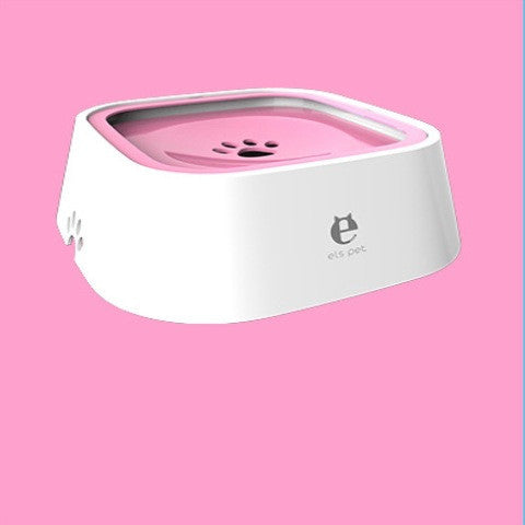 1.5L Cat Dog Water Bowl Portable Floating Bowl with Overflow Protection Slow Flow Water Dispenser Pet Fountain