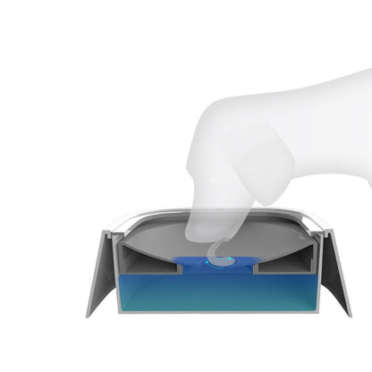 1.5L Cat Dog Water Bowl Portable Floating Bowl with Overflow Protection Slow Flow Water Dispenser Pet Fountain