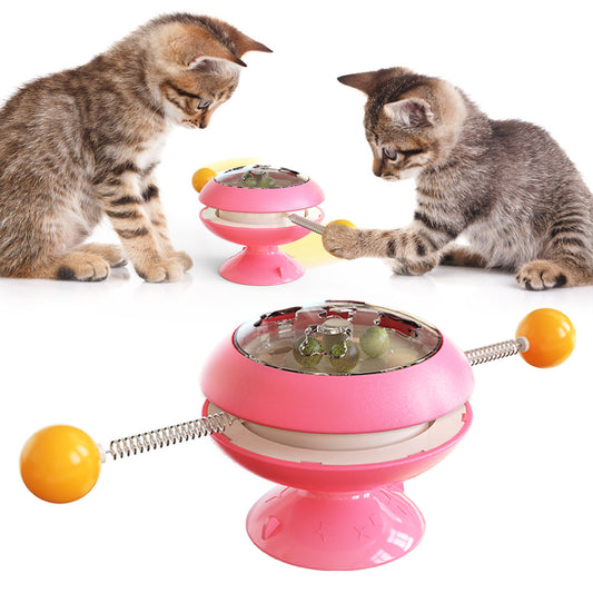 Turntable funny cat stick toy