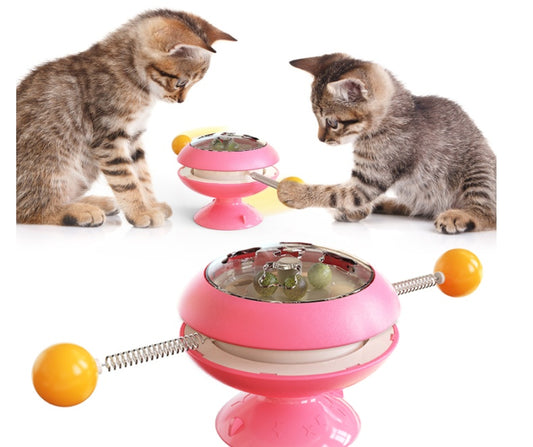 Turntable funny cat stick toy