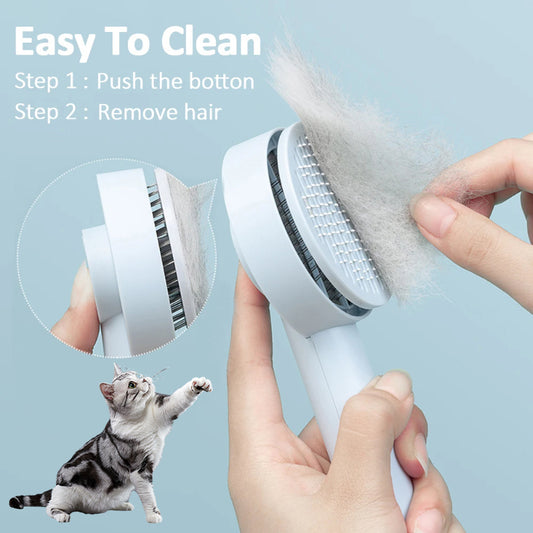 Pet Comb Self-Cleaning Massage Brush Hair Removal Brush