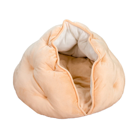 Semi-closed Breathable Four Seasons Universal Dumpling Cat Nest Short Plush