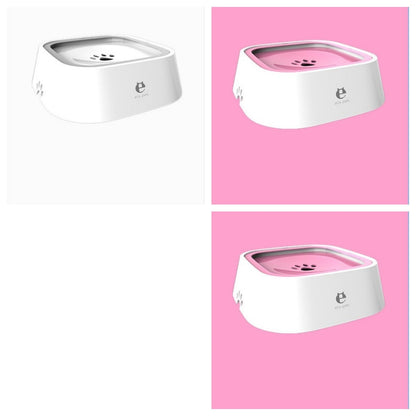 1.5L Cat Dog Water Bowl Portable Floating Bowl with Overflow Protection Slow Flow Water Dispenser Pet Fountain