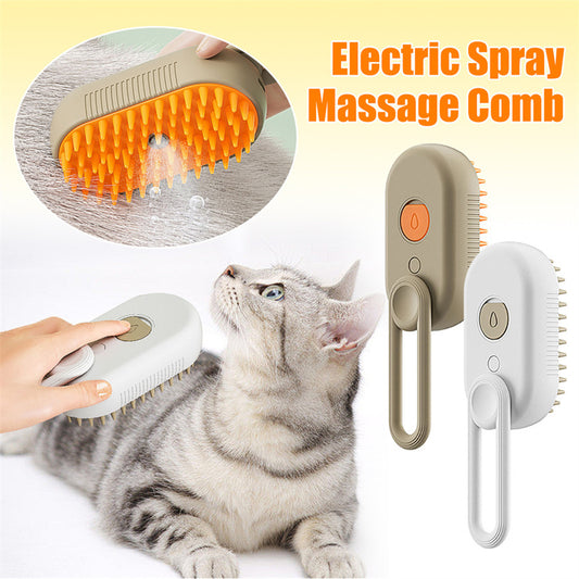 3 in 1 Cat Dog Steam Brush Electric Spray Massage Brushes Pet Grooming Comb Hair Removal Combs