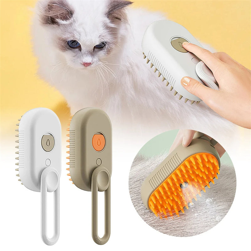 3 in 1 Cat Dog Steam Brush Electric Spray Massage Brushes Pet Grooming Comb Hair Removal Combs