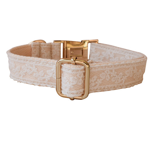 Pet Collar Bow Metal Buckle Lace