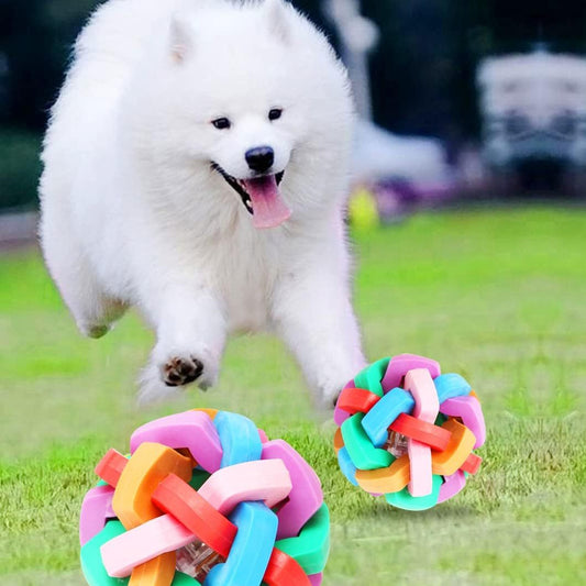 Light Up Dog Balls Sounds Bells Dog Ball Flashing Dog Chew Toys Jumping Interactive Play Balls Colorful Dog Ball For Cats Small Medium Large Dogs