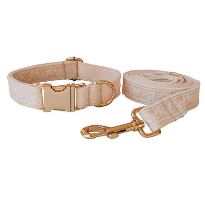 Pet Collar Bow Metal Buckle Lace