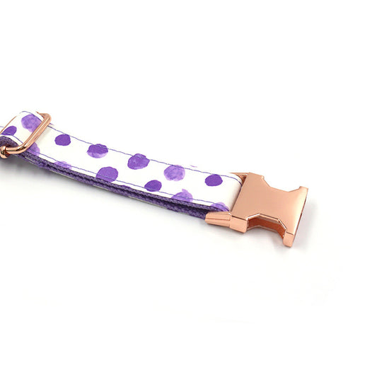 INS Wind Purple Polka Dot Pet Collar