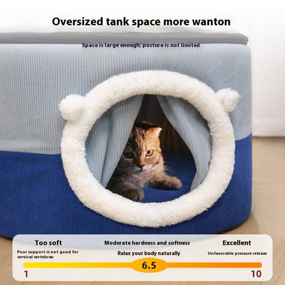 Winter Warm Cat House Cat Nest Closed