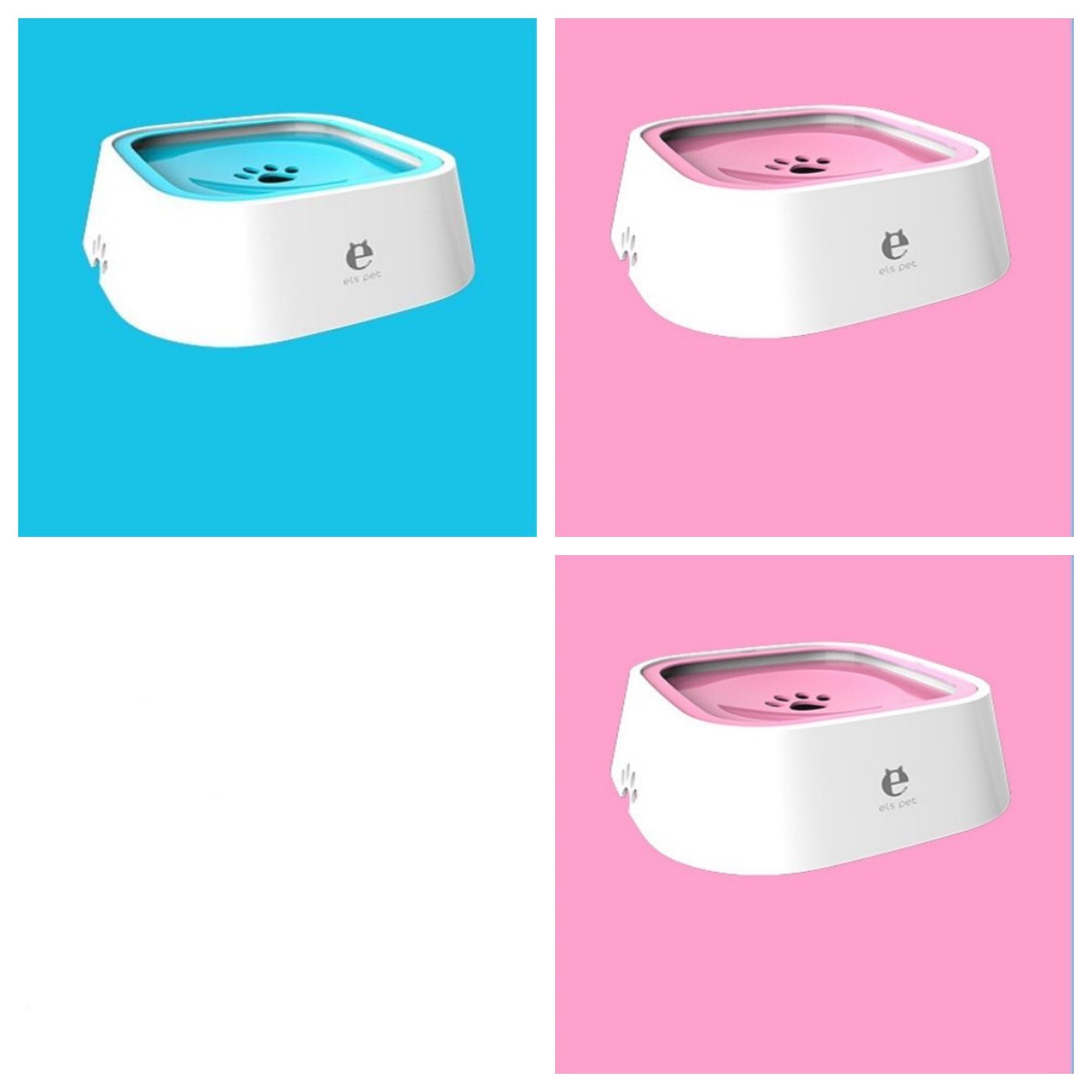 1.5L Cat Dog Water Bowl Portable Floating Bowl with Overflow Protection Slow Flow Water Dispenser Pet Fountain