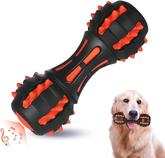 Squeaky dog toys for aggressive chewers. Nearly indestructible for medium and large breeds.