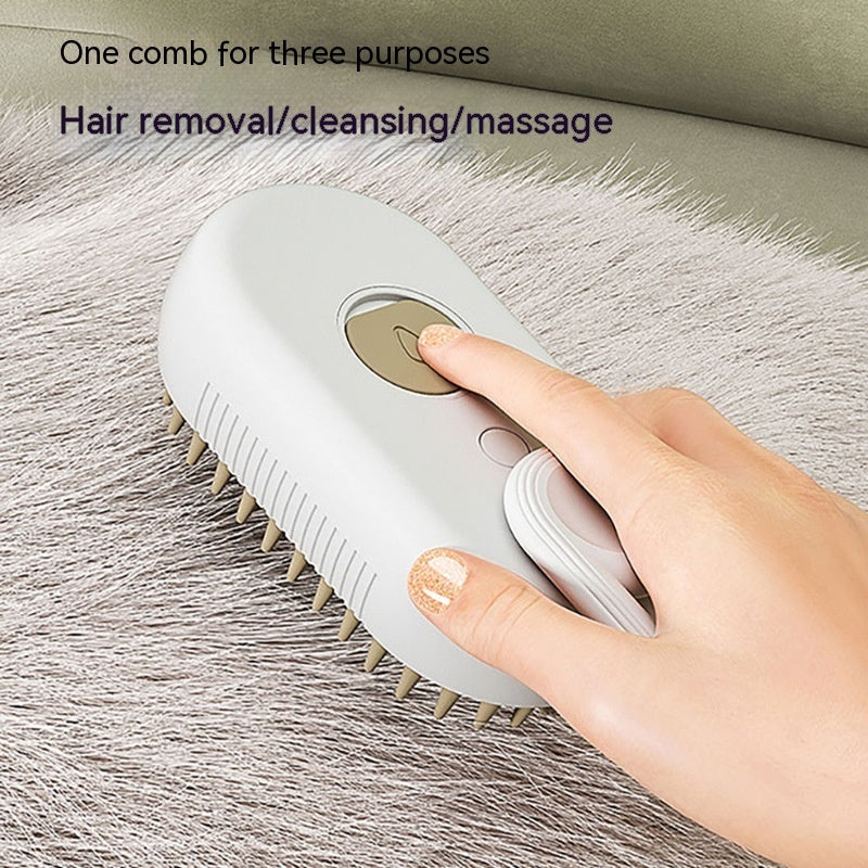 3 in 1 Cat Dog Steam Brush Electric Spray Massage Brushes Pet Grooming Comb Hair Removal Combs
