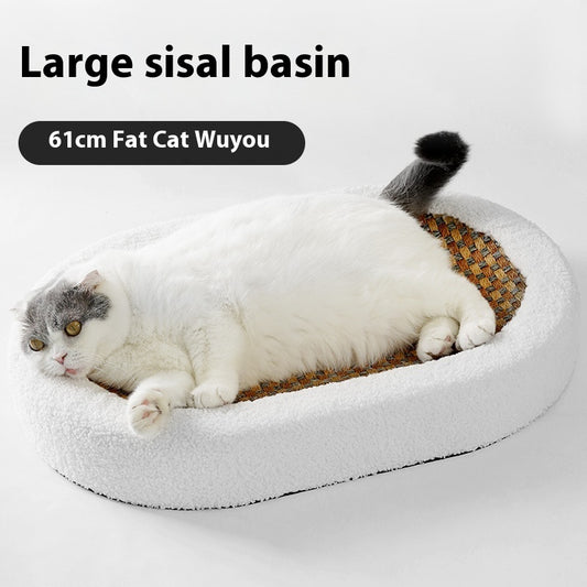Sisal Hemp Scratch Board Wear-resistant Oval Cat Nest