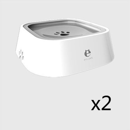 1.5L Cat Dog Water Bowl Portable Floating Bowl with Overflow Protection Slow Flow Water Dispenser Pet Fountain